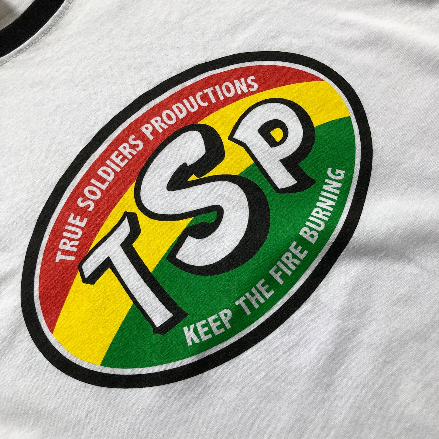 Close Up TSP *Keep The Fire Burning* Black Ringer T-Shirt